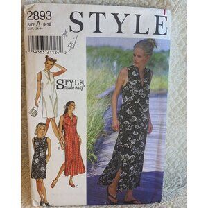 Style Misses Dress Sewing Pattern Size 8 10 12 14 16 18 2893 - uncut